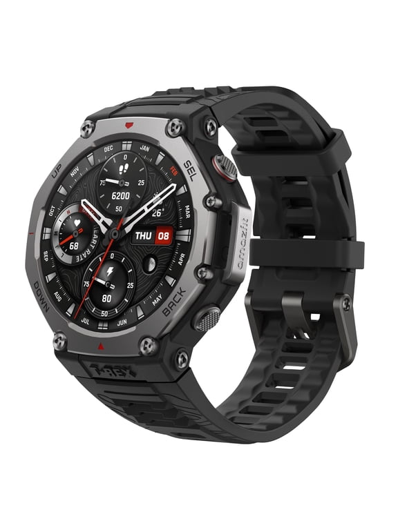 T-Rex 3 Military Smart Watch 48mm, Fitness Watches with GPS (with Privacy), AI, Voice Control, Offline Maps, for Android or iPhone, 170 Sports Modes, 328ft Water-Resistant, Black
