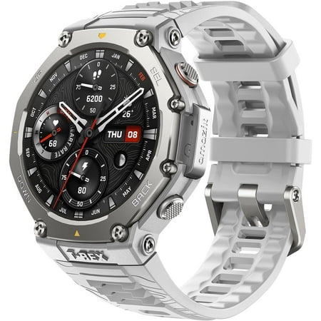 Amazfit T-Rex 3 Rugged Military Smart Watch 48mm, GPS (with Privacy), Offline Maps, Long Battery Life,328 Feet Water-Resistant, 170 Fitness/Sport Modes, AI, Voice Control, for Android or iPhone, Gray