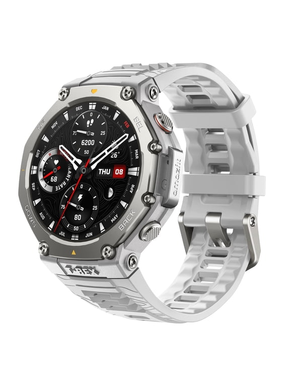 T-Rex 3 Rugged Military Smart Watch 48mm, GPS (with Privacy), Offline Maps, Long Battery Life,328 Feet Water-Resistant, 170 Fitness/Sport Modes, AI, Voice Control, for Android or iPhone, Gray