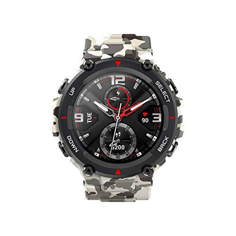 Amazfit T-Rex Smartwatch with12 Military Certifications 14 Sports Modes,  Camo Color 