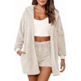 thumbnail image 1 of Amazhiyu Sexy Fuzzy 3 Piece Pajamas Lounge Sets for Womens Fluffy Fleece Warm PJ Set, 1 of 5