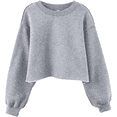 thumbnail image 1 of Amazhiyu Women Cropped Sweatshirt Long Sleeves Pullover Fleece Crop Tops, 1 of 6