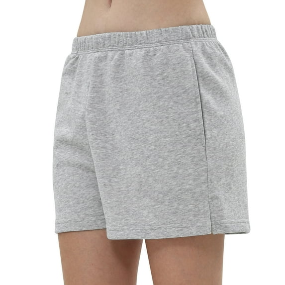 Amazhiyu Women's High Waist Elastic Sweatshorts Comfy Lounge Bottom with Pockets