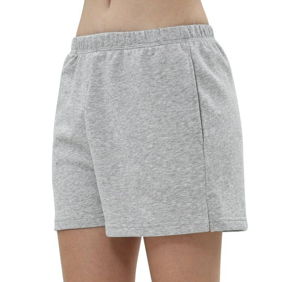 Amazhiyu Women's High Waist Elastic Sweatshorts Comfy Lounge Bottom with Pockets