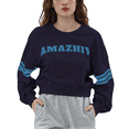 thumbnail image 1 of Amazhiyu Women’s Printed Hoodie Drop Shoulder Pullover Long Sleeve Crew Neck Hoodie, 1 of 10