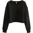thumbnail image 1 of Amazhiyu Womens Pullover Cropped Hoodie Casual Fleece Crop Top for Fall Winter, 1 of 6