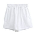 thumbnail image 1 of Amazhiyu Womens 100% Linen Wide Leg High Waist Shorts Casual Summer Shorts with Pockets, 1 of 5