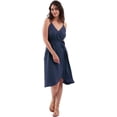thumbnail image 1 of Amazhiyu Womens Cotton Summer Spaghetti Strap Sleeveless Midi Wrap Dress Pockets, 1 of 8