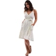 thumbnail image 1 of Amazhiyu Womens Cotton Summer Spaghetti Strap Sleeveless Midi Wrap Dress Pockets, 1 of 8