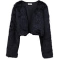 thumbnail image 1 of Amazhiyu Womens Faux Fur Coat, Winter Long Sleeve Jacket Crew Neck Open Front Outwear Plush Warm Cardigan, 1 of 6
