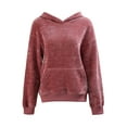 thumbnail image 1 of Amazhiyu Womens Oversized Hoodie Corduroy Long Sleeve Pullover Sweatshirts Ribbed Casual Fall Tops with Pocket, 1 of 5