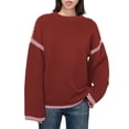 thumbnail image 1 of Amazhiyu Womens Oversized Pullover Sweaters Crew Neck Long Sleeve Ribbed Knit Fall Casual Sweater Tops, 1 of 7