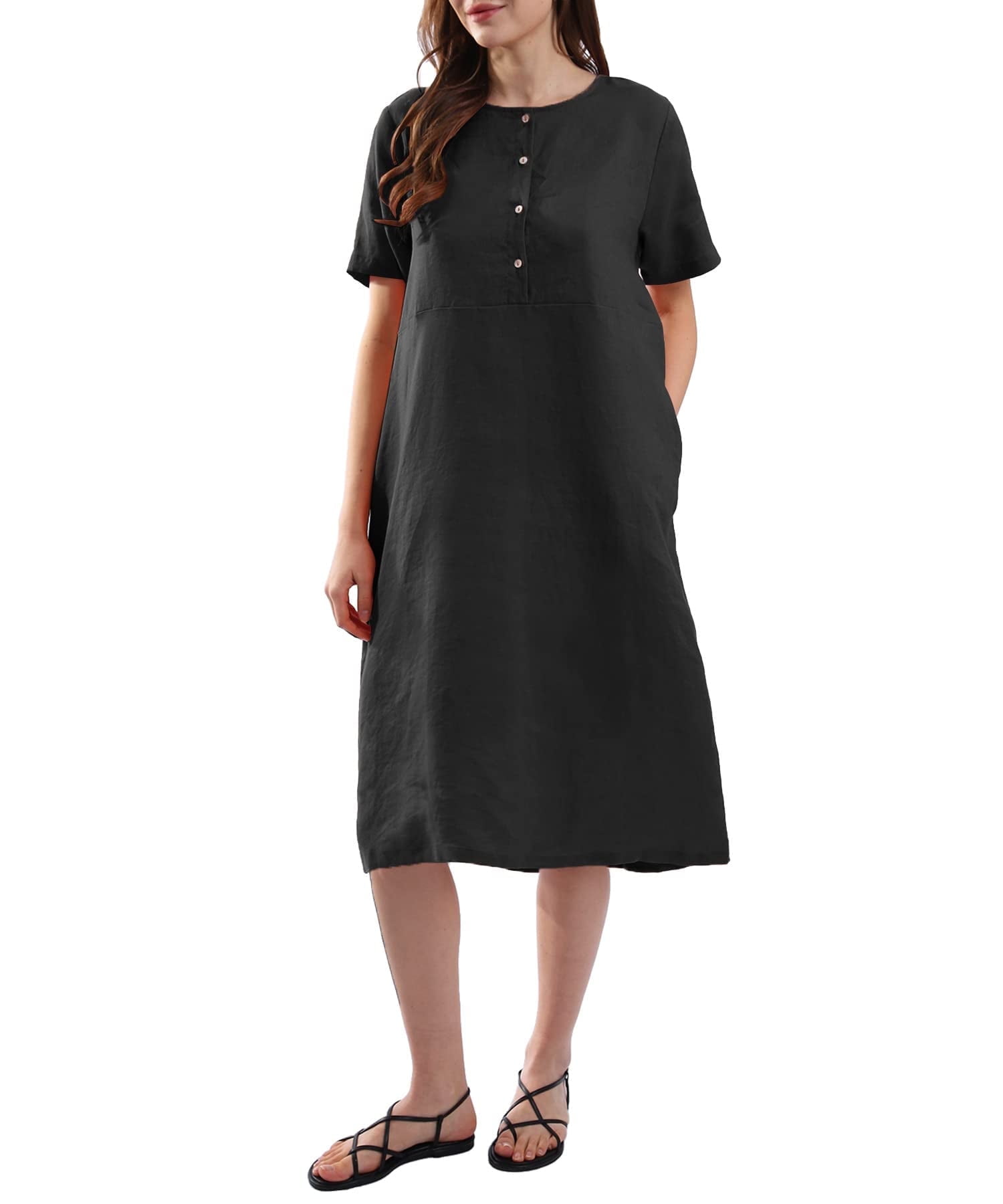 pure linen dresses Italian Design Pure Linen Dress main image 1