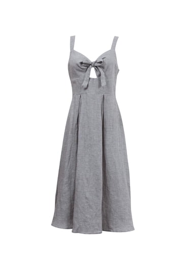 chinese dress ladies Linen Maxi Dress with Pockets main image 0