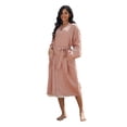 thumbnail image 1 of Amazhiyu Womens Pure Linen Mid Length Kimono Robes Lightweight Long Sleeve Bathrobe, 1 of 8