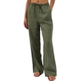 thumbnail image 1 of Amazhiyu Womens Pure Linen Summer Drawstring Flowy Wide Leg Pants with Pockets, 1 of 9