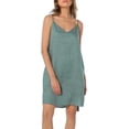 thumbnail image 1 of Amazhyu 100% Linen V Neck Spaghetti Strap Sleeveless Summer Causal Dresses with Slit for Women, 1 of 8