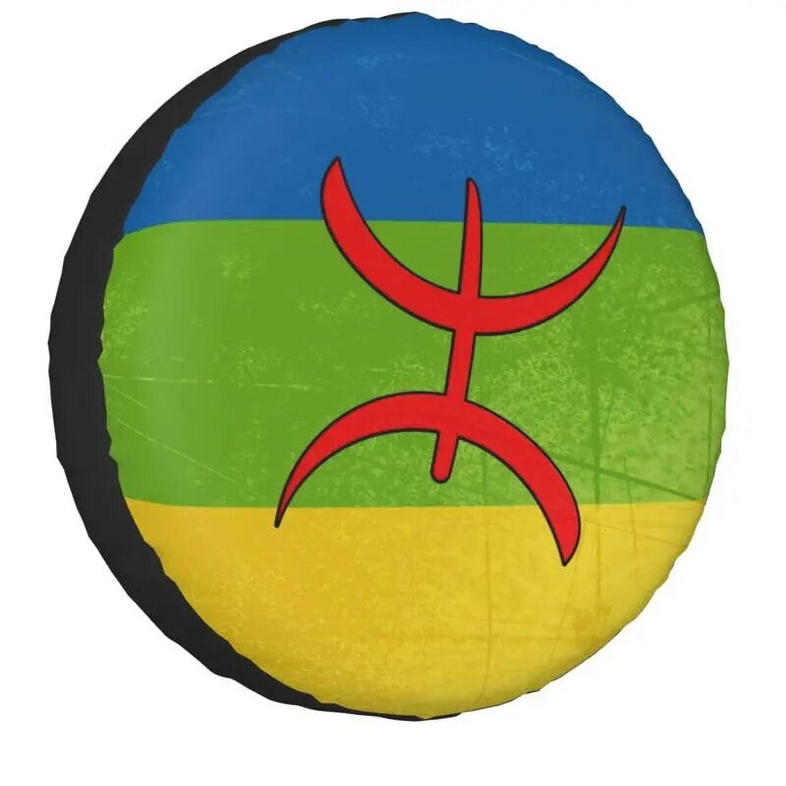 Amazigh Flag Africa Map Spare Wheel Tire Cover Universal for Honda CRV ...