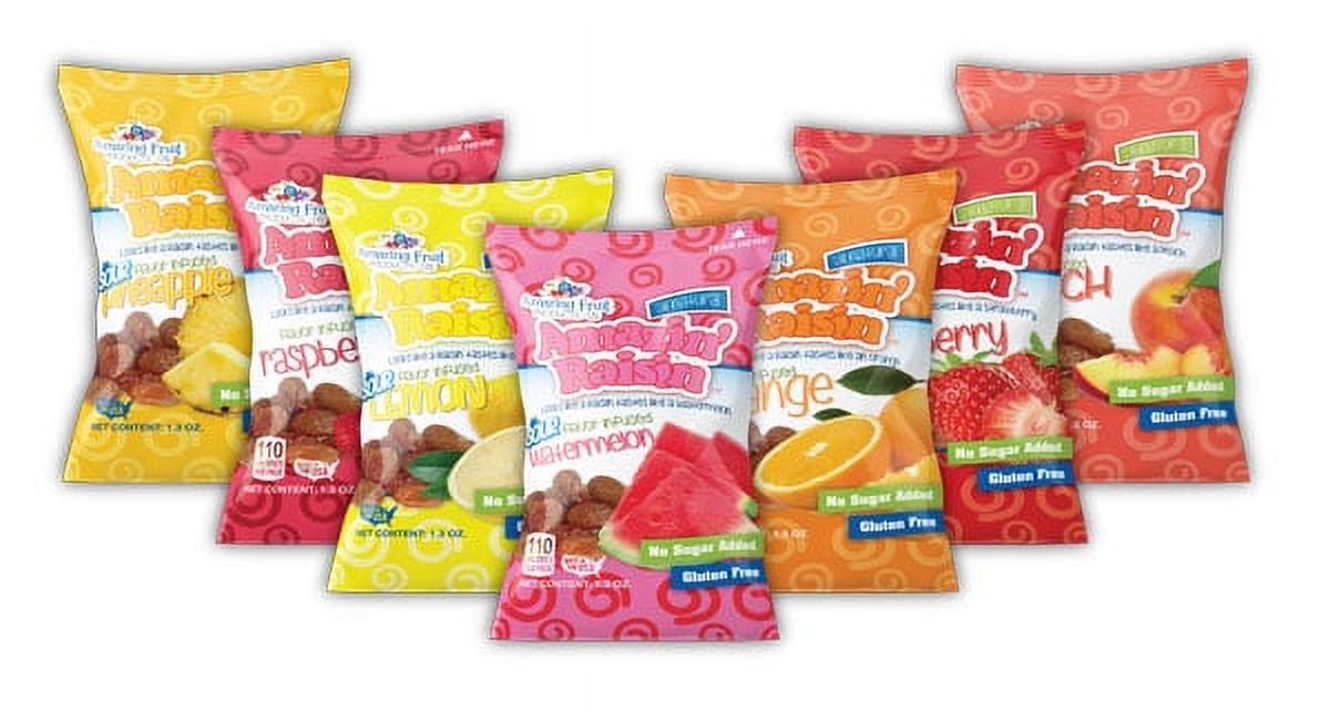Amazin' Raisin Flavor Infused Raisins 1.3-ounce Bag (Case of 50) Variety