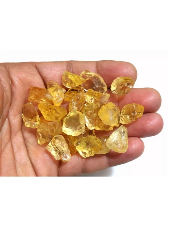 Amazing 10 Pieces Natural Yellow Citrine Gemstone Raw,Size 16-20 MM Citrine Cluster Raw,Healing Crystal Stones,Citrine Raw For Making Pendant