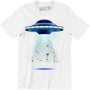 Amazing 3D UFO Alien Space Ship Flying Object Mens Gift T-Shirt