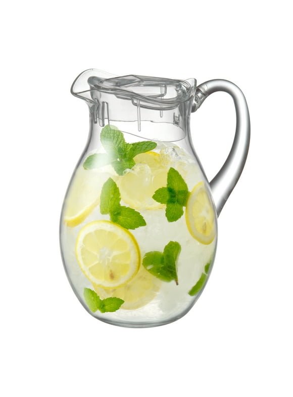 Amazing Abby - Bubbly - Acrylic Pitcher (72 oz), Clear Plastic Water Pitcher with Lid, Fridge Jug, BPA-Free, Shatter-Proof, Great for Iced Tea, Sangria, Lemonade, Juice, Milk, and More