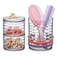 thumbnail image 1 of Amazing Abby - Intrigue - Acrylic Headband Organizer, Plastic Hairbrush Holder, Stackable Container for Hair Accessories and Beauty Supplies, Perfect Storage for Vanity and Bathroom, Crystal Clear, 1 of 4
