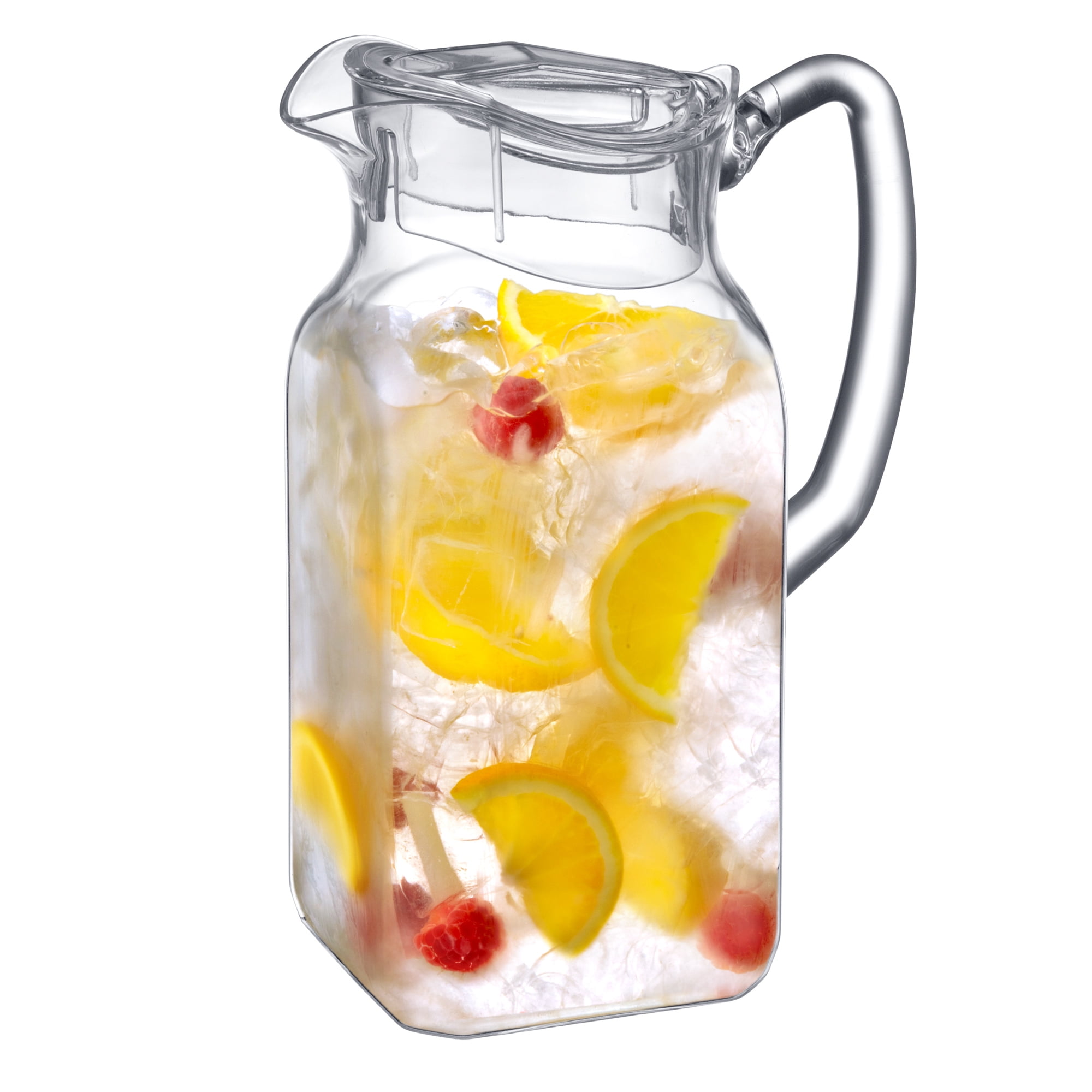  NETANY 50 Oz Water Carafe with Flip Top Lid, Clear Plastic  Pitcher Jug, 4 Pack Juice Containers, BPA Free - for Water, Iced Tea,  Juice, Lemonade, Milk, Cold Brew, Mimosa Bar —