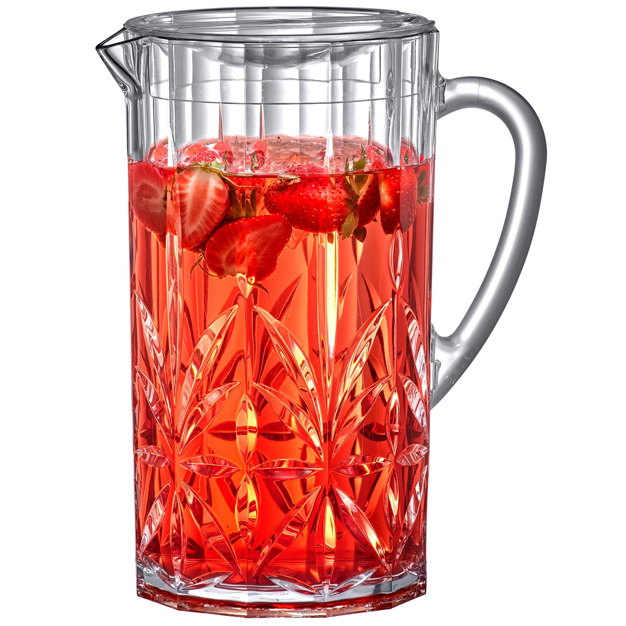 Amazing Abby - Stately - Acrylic Pitcher (80 oz), Clear Plastic Water ...