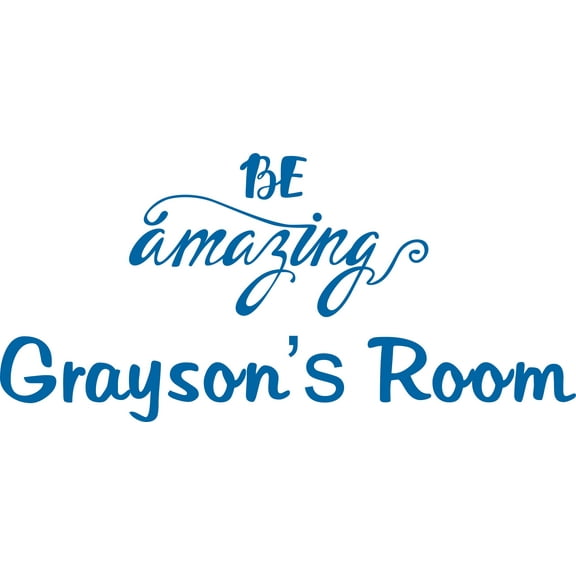 Be Amazing Art Life Motivation Quotes Customized Wall Decal - Custom Vinyl Wall Art - Personalized Name - Baby Girls Boys Kids Bedroom Wall Decal Room Decor Wall Stickers Decoration Size (12x20 inch)