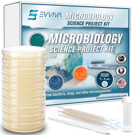 Amazing Bacteria Science Kit - Prepoured Agar Plates Kit - Science Project Kit - Outstanding Performance - Science Project Experiment Ebook Included - Have Fun Learning Microbiology Now