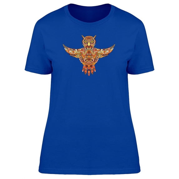 Amazing Boho Ornamental Owl T-Shirt Women -Image by Shutterstock, Female x-Large