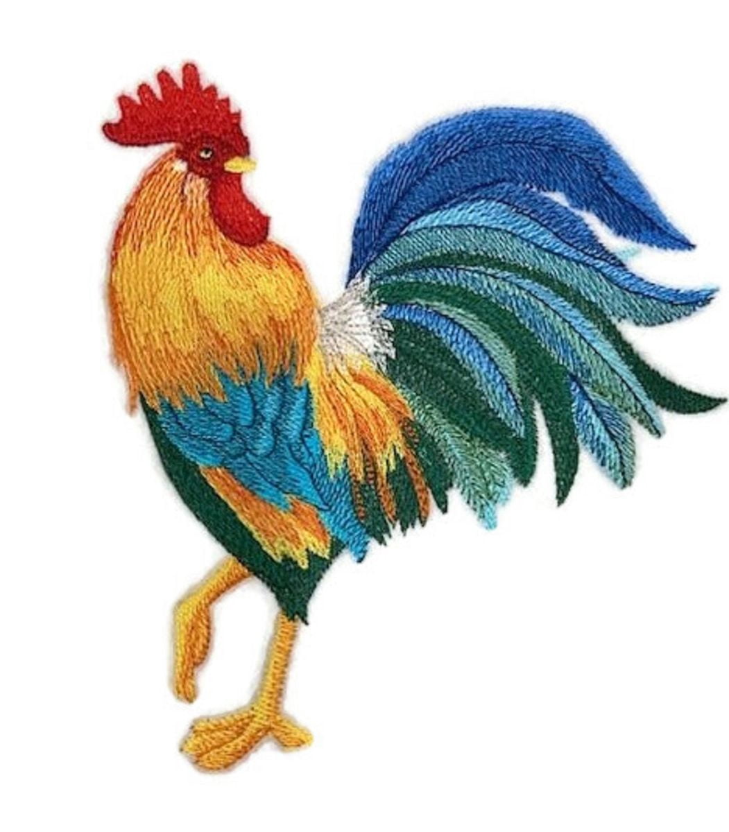 Amazing Charming Rooster Custom Embroidered Iron on/Sew Patch [6.2"x 6.8"]