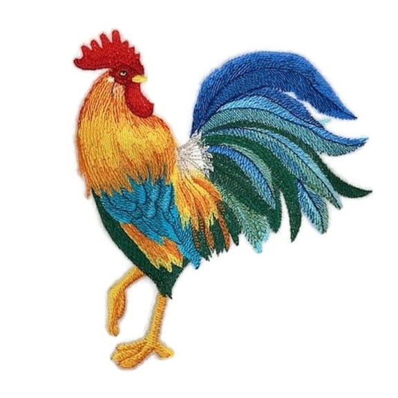 Amazing Charming Rooster Custom Embroidered Iron on/Sew Patch [6.2"x 6.8"]