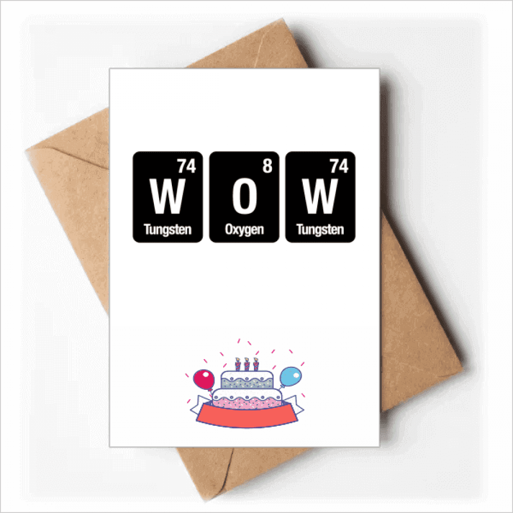 Amazing Checal Element Science Happy Birthday Greeting Cards Envelopes Blank