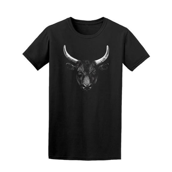 Amazing Cool Black Camargue Bull T-Shirt Men -Image by Shutterstock, Male Large