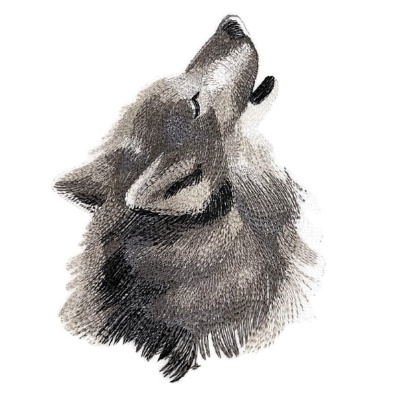 Amazing Custom Animal [Howling Wolf Feature ] Custom and Unique Embroidered Iron on/Sew Patch (6.85" x 9.18")