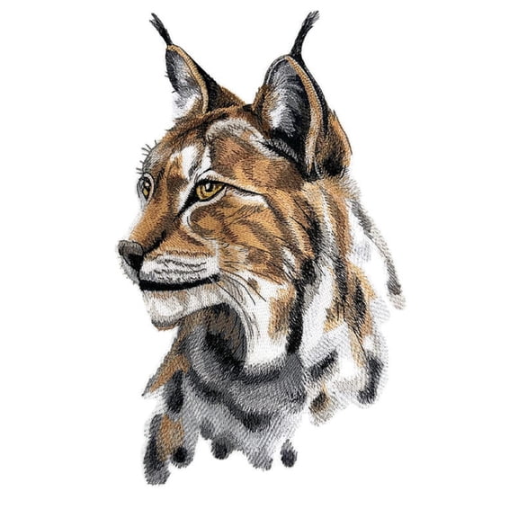 Amazing Custom Animal [Lynx Portrait ] Custom and Unique Embroidered Iron on/Sew Patch [56.85" * 11.11"]