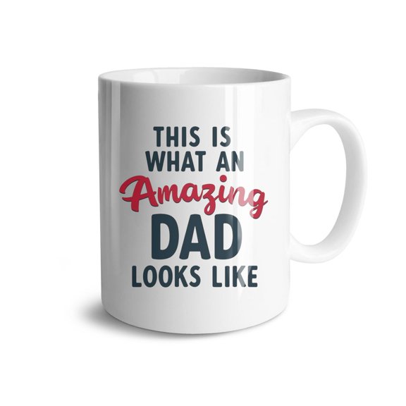 Amazing Dad Looks Like Coffee Mugs 15 OZ Sublimation Mugs,Double-sided Printing Ceramic Cups Ceramic Mugs for Coffee,Tea,Hot Cocoa