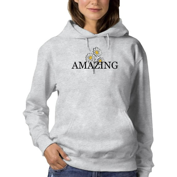 Amazing Daisies Bouquet Hoodie Women -Image by Shutterstock, Female Large