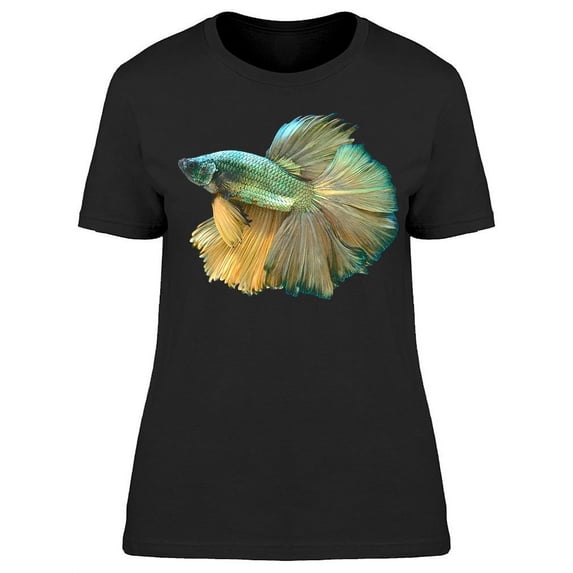 Amazing Dark Glod Betta Fish T-Shirt Women -Image by Shutterstock, Female x-Large