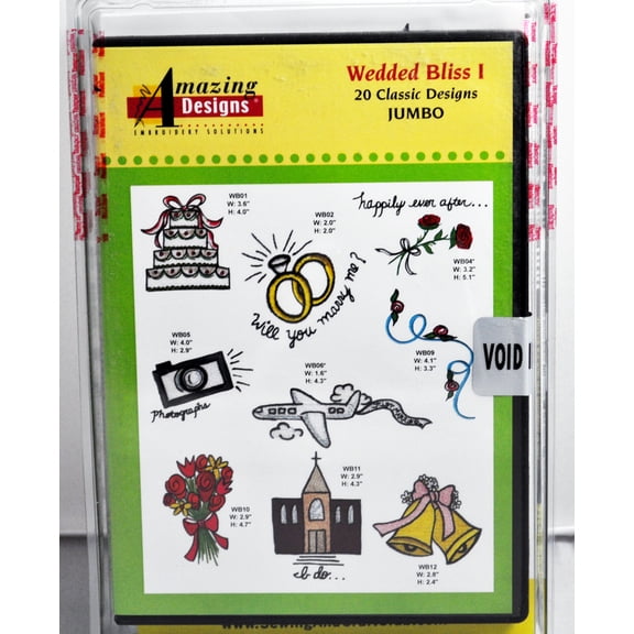 Amazing Designs Wedded Bliss I Embroidery CD, ADC-4JTK