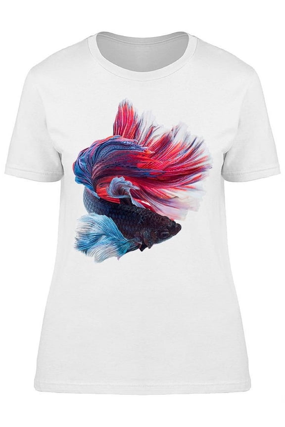 Amazing Detail Halfmoon Betta T-Shirt Women -Image by Shutterstock, Female Large