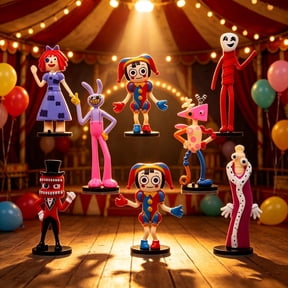 Amazing Digital Circus 8PC Figure Pomni Figure Premium Plastic Collectible Birthday Gift for Anime Fans