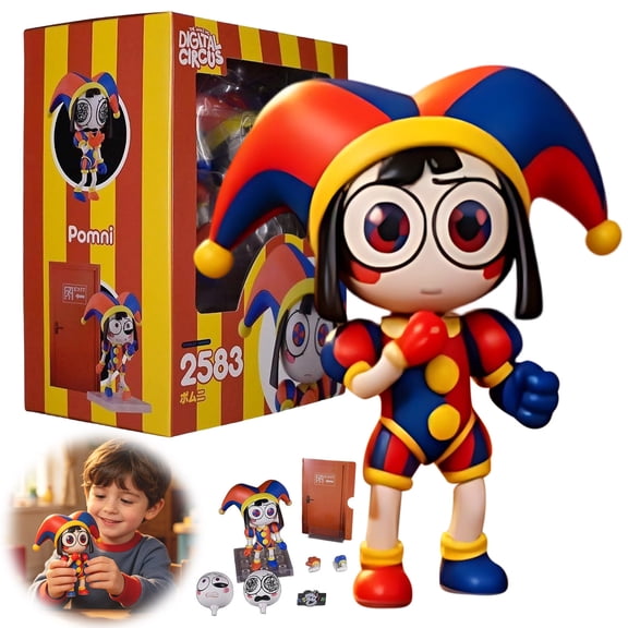 Amazing Digital Circus Figure Pomni Figure Premium PVC Collectible Action Figure 4 Inch Detailed Anime Statue Perfect Desk Decor Gift for Fans Birthday Present