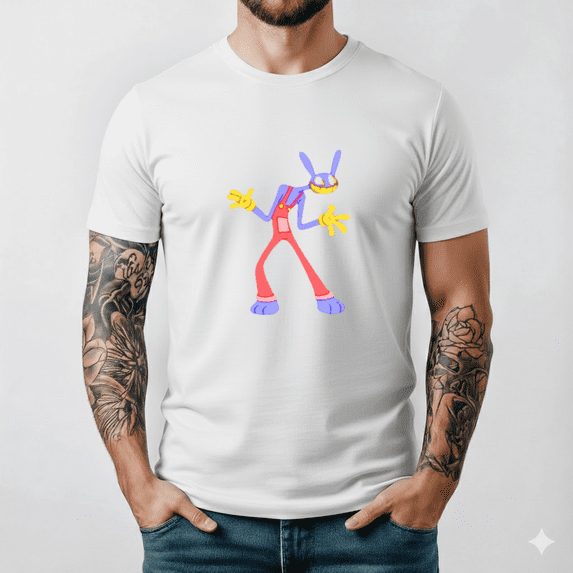 Amazing Digital Circus Funny Jax Purple Rabbit Character Design T Shirt ...