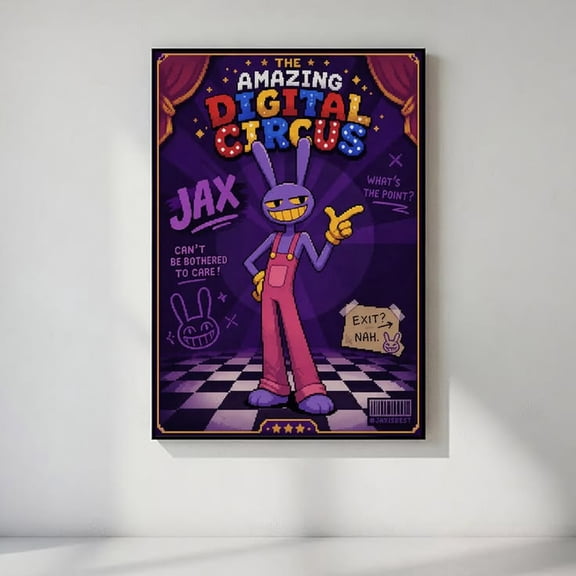 Amazing Digital Circus Jax Poster | Rolled Poster, Cartoon Character Poster Size 24''x36'' GoldenGate Collective