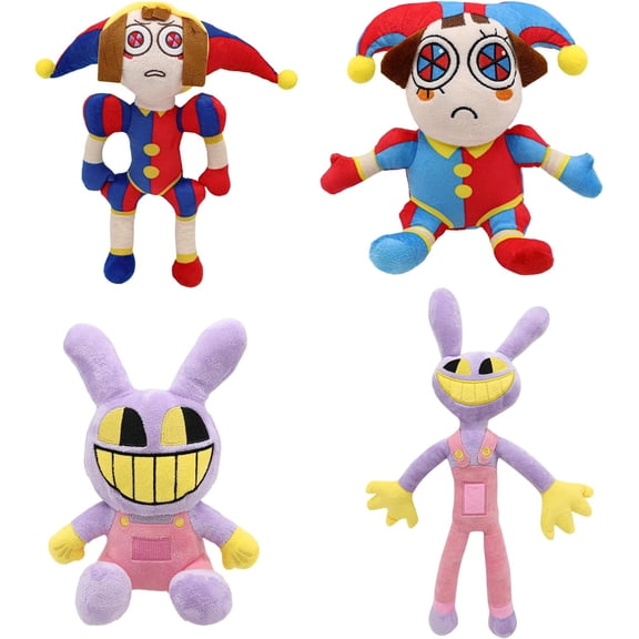The Amazing Digital Circus Plush,4pcs Pomni Plushies Toy Gift, Cute Stuffed Figure Doll for Kids and Adults, Birthday Halloween Christmas Choice for Boys Girls
