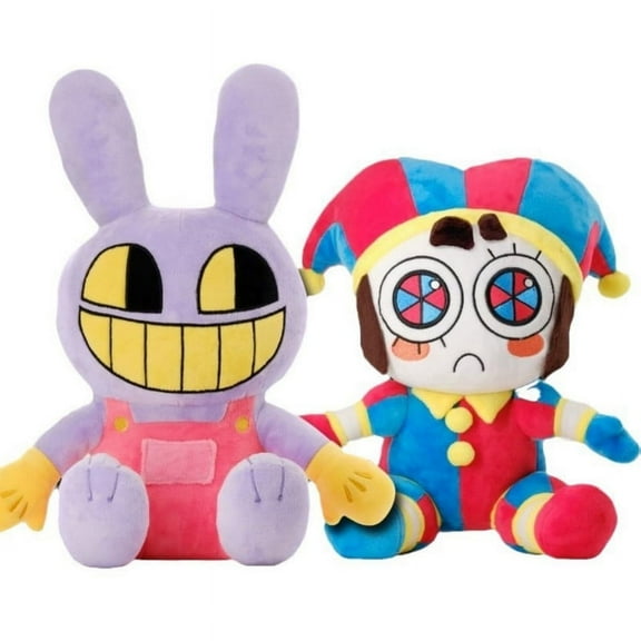 The Amazing Digital Circus Plush Toys, Pomni&Jax Plushies Toy for TV Fans Gift, Cute Stuffed Figure Pomni Jax Doll for Kids and Adults Birthday Hallo-ween Christmas Gift(2 pcs)