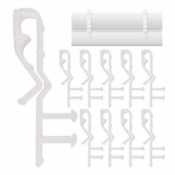 Amazing Drapery Hardware 2" Clear Hidden Valance Clips - Durable Plast